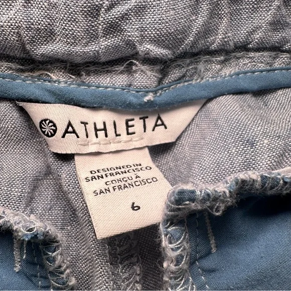 Athleta Cabo Linen Jogger in Chambray Blue size 6. - Picture 8 of 9